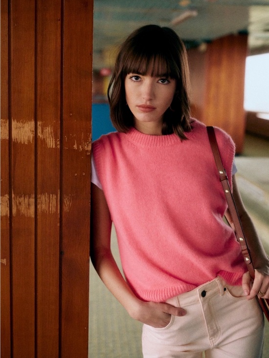 Sezane Sweaters - Sezane Samuel in Candy Pink Size S